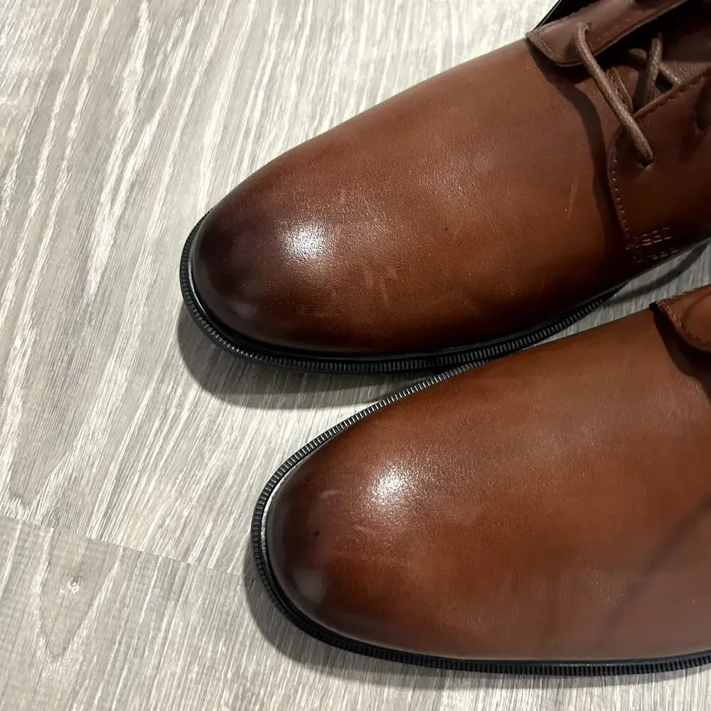 Clarks Steadwell Brown Leather Lace Dress Shoes NWT Size 8.5